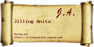 Jilling Anita névjegykártya